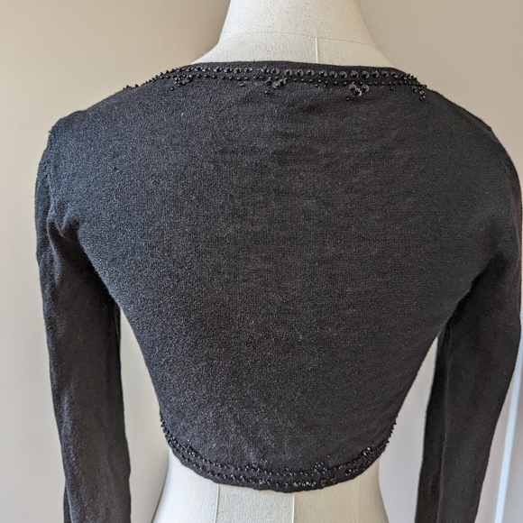 Y2K Black Sequin Bolero Top - Picture 7 of 8